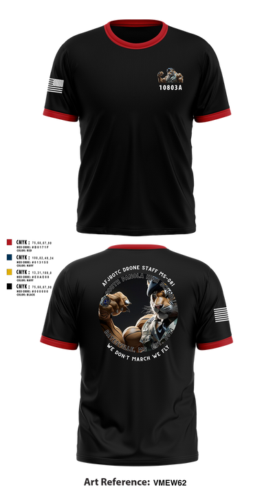 AFJROTC MS-081 DRONE TEAM 88778530 Short Sleeve Performance Shirt - 213