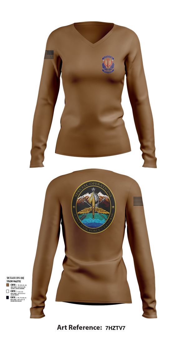 Womens Long Sleeve Vneck Shirt, IWTF-C, Air Force, Teamtime, Team time, sublimation, custom sports apparel, team uniforms, spirit wear, spiritwear, sports uniforms, custom shirts, team store, custom team store, fundraiser sports, apparel fundraiser