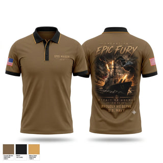 Short Sleeve Performance Polo, USS MASON, Navy, Teamtime, Team time, sublimation, custom sports apparel, team uniforms, spirit wear, spiritwear, sports uniforms, custom shirts, team store, custom team store, fundraiser sports, apparel fundraiser