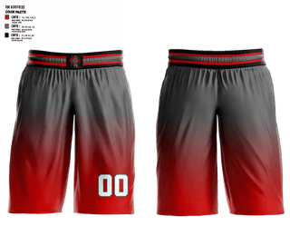 Mens Reversible Basketball Shorts, Utica Redskins, Men's Basketball, Teamtime, Team time, sublimation, custom sports apparel, team uniforms, spirit wear, spiritwear, sports uniforms, custom shirts, team store, custom team store, fundraiser sports, apparel fundraiser