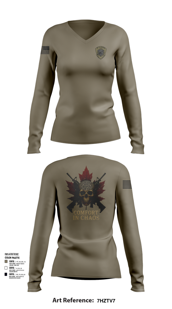 Womens Long Sleeve Vneck Shirt, St Albans Police Special Response Team, , Teamtime, Team time, sublimation, custom sports apparel, team uniforms, spirit wear, spiritwear, sports uniforms, custom shirts, team store, custom team store, fundraiser sports, apparel fundraiser