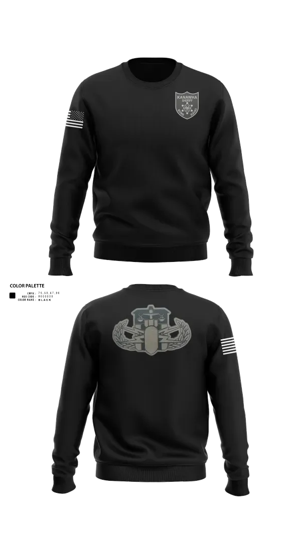 Crew Neck Sweatshirt, Kanawha Sheriff Bomb Squad, Police, Teamtime, Team time, sublimation, custom sports apparel, team uniforms, spirit wear, spiritwear, sports uniforms, custom shirts, team store, custom team store, fundraiser sports, apparel fundraiser