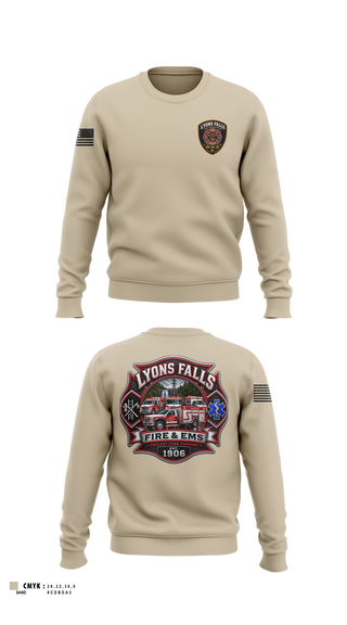 Crew Neck Sweatshirt, Lyons falls fire, Fire Department, Teamtime, Team time, sublimation, custom sports apparel, team uniforms, spirit wear, spiritwear, sports uniforms, custom shirts, team store, custom team store, fundraiser sports, apparel fundraiser
