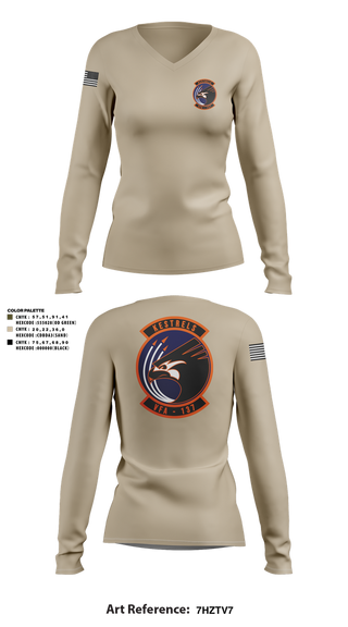 Womens Long Sleeve Vneck Shirt, Kestrels, Navy, Teamtime, Team time, sublimation, custom sports apparel, team uniforms, spirit wear, spiritwear, sports uniforms, custom shirts, team store, custom team store, fundraiser sports, apparel fundraiser