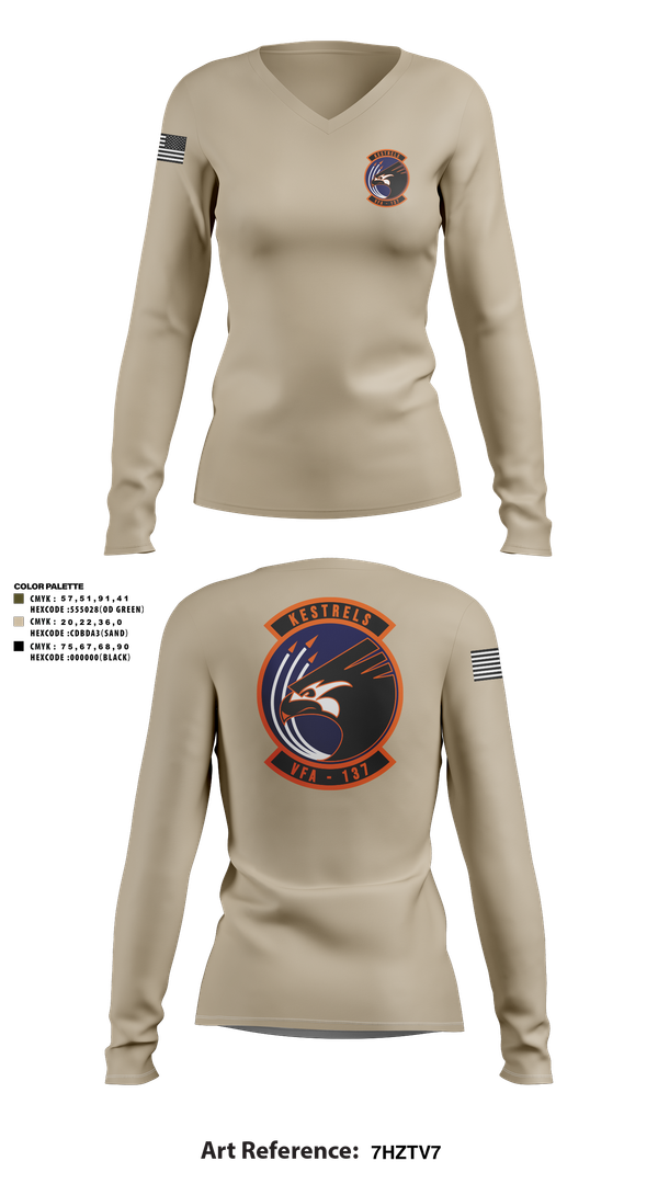 Womens Long Sleeve Vneck Shirt, Kestrels, Navy, Teamtime, Team time, sublimation, custom sports apparel, team uniforms, spirit wear, spiritwear, sports uniforms, custom shirts, team store, custom team store, fundraiser sports, apparel fundraiser