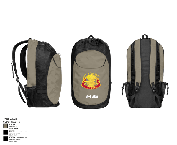 Gear Bag, 3-4 ADA, Army, Teamtime, Team time, sublimation, custom sports apparel, team uniforms, spirit wear, spiritwear, sports uniforms, custom shirts, team store, custom team store, fundraiser sports, apparel fundraiser