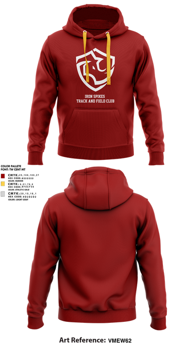 Iron Spikes Track and Field Club 9344658 Hoodie - 1