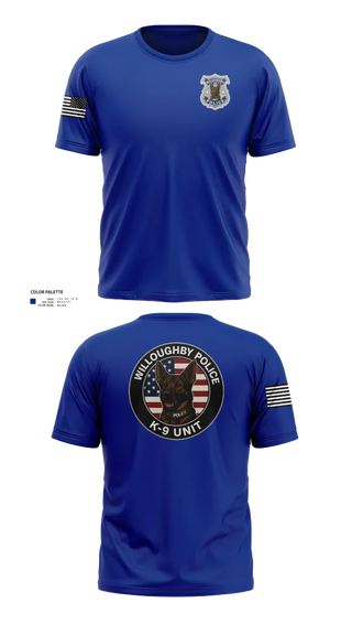 Old School Cotton Feel Shirt, Willoughby Police K9 Unit, Police, Teamtime, Team time, sublimation, custom sports apparel, team uniforms, spirit wear, spiritwear, sports uniforms, custom shirts, team store, custom team store, fundraiser sports, apparel fundraiser