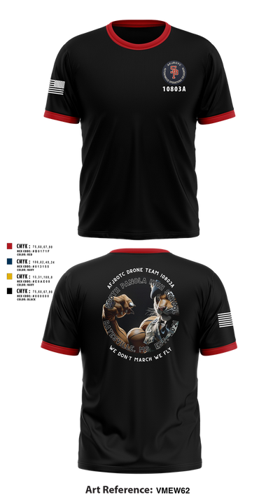 AFJROTC MS-081 DRONE TEAM 88778530 Short Sleeve Performance Shirt - 216