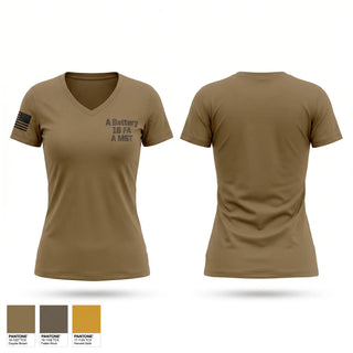 Womens Short Sleeve Vneck Shirt, A Battery, 1-6 FA, A MST, Army, Teamtime, Team time, sublimation, custom sports apparel, team uniforms, spirit wear, spiritwear, sports uniforms, custom shirts, team store, custom team store, fundraiser sports, apparel fundraiser