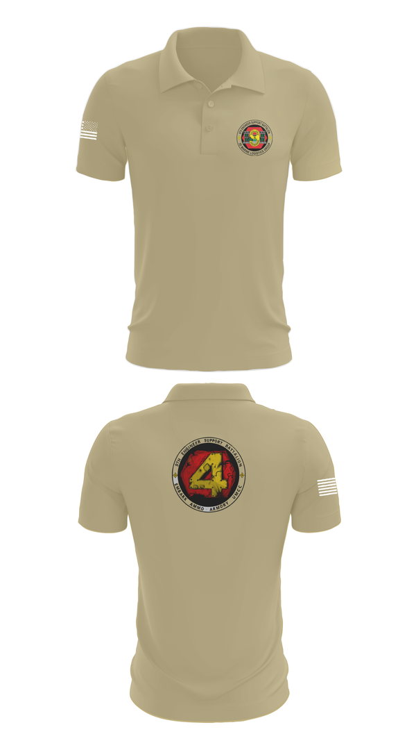 Short Sleeve Performance Polo, 9th Engineer Support Battalion, Marines, Teamtime, Team time, sublimation, custom sports apparel, team uniforms, spirit wear, spiritwear, sports uniforms, custom shirts, team store, custom team store, fundraiser sports, apparel fundraiser