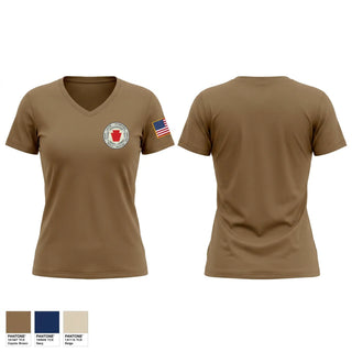 Womens Short Sleeve Vneck Shirt, 28th Infantry Division Association, Army, Teamtime, Team time, sublimation, custom sports apparel, team uniforms, spirit wear, spiritwear, sports uniforms, custom shirts, team store, custom team store, fundraiser sports, apparel fundraiser