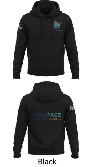 Hoodie, PolyFace Volleyball Academy, Women's Volleyball, Teamtime, Team time, sublimation, custom sports apparel, team uniforms, spirit wear, spiritwear, sports uniforms, custom shirts, team store, custom team store, fundraiser sports, apparel fundraiser
