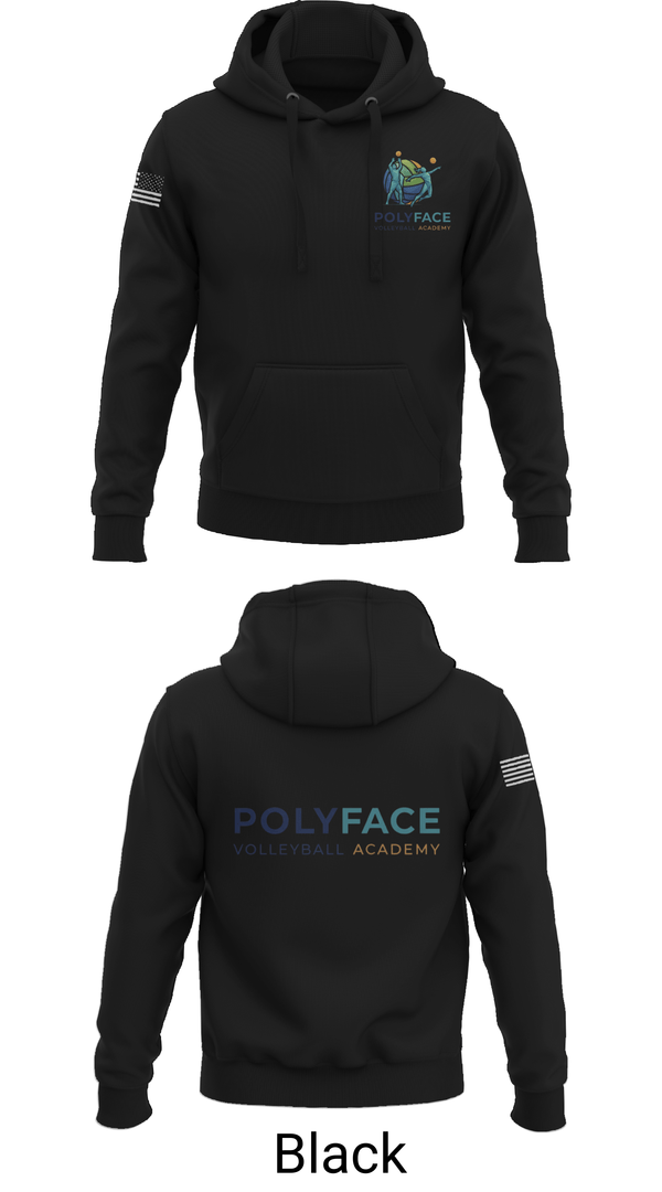 Hoodie, PolyFace Volleyball Academy, Women's Volleyball, Teamtime, Team time, sublimation, custom sports apparel, team uniforms, spirit wear, spiritwear, sports uniforms, custom shirts, team store, custom team store, fundraiser sports, apparel fundraiser