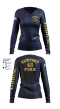 Newport Fire Department 13919052 Women's Long Sleeve V-neck Shirt - 2