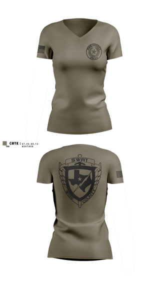 Womens Short Sleeve Vneck Shirt, Wise County SWAT, Police, Teamtime, Team time, sublimation, custom sports apparel, team uniforms, spirit wear, spiritwear, sports uniforms, custom shirts, team store, custom team store, fundraiser sports, apparel fundraiser