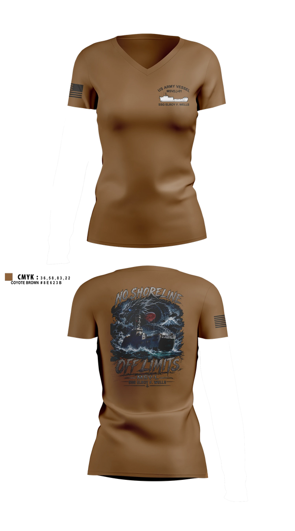 Womens Short Sleeve Vneck Shirt, MSV(L) 01, Army, Teamtime, Team time, sublimation, custom sports apparel, team uniforms, spirit wear, spiritwear, sports uniforms, custom shirts, team store, custom team store, fundraiser sports, apparel fundraiser