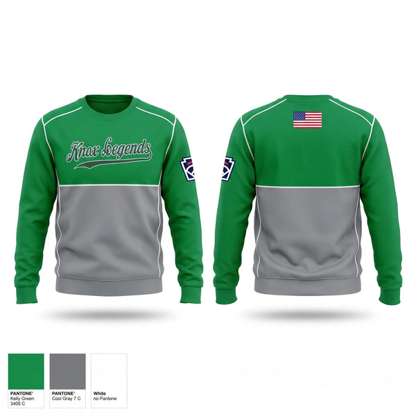 Crew Neck Sweatshirt, Knox Legends, Baseball, Teamtime, Team time, sublimation, custom sports apparel, team uniforms, spirit wear, spiritwear, sports uniforms, custom shirts, team store, custom team store, fundraiser sports, apparel fundraiser