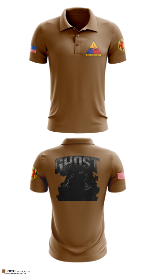 Short Sleeve Performance Polo, 2ND PLT Ghosts, Army, Teamtime, Team time, sublimation, custom sports apparel, team uniforms, spirit wear, spiritwear, sports uniforms, custom shirts, team store, custom team store, fundraiser sports, apparel fundraiser