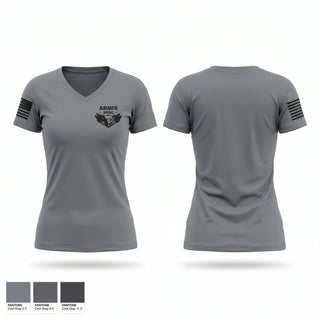 Womens Short Sleeve Vneck Shirt, JFHQ ARMIS, National Guard, Teamtime, Team time, sublimation, custom sports apparel, team uniforms, spirit wear, spiritwear, sports uniforms, custom shirts, team store, custom team store, fundraiser sports, apparel fundraiser