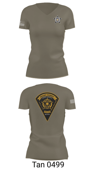 Womens Short Sleeve Vneck Shirt, Mount Summit Police Department, Police, Teamtime, Team time, sublimation, custom sports apparel, team uniforms, spirit wear, spiritwear, sports uniforms, custom shirts, team store, custom team store, fundraiser sports, apparel fundraiser
