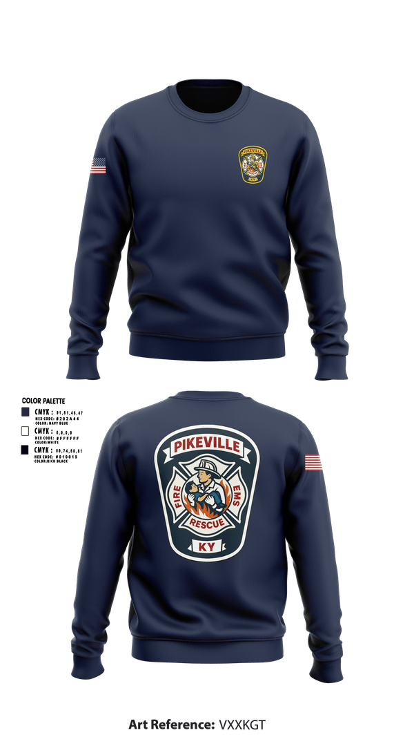 Crew Neck Sweatshirt, PFD, Fire Department, Teamtime, Team time, sublimation, custom sports apparel, team uniforms, spirit wear, spiritwear, sports uniforms, custom shirts, team store, custom team store, fundraiser sports, apparel fundraiser