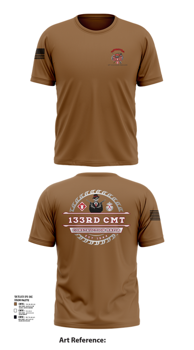 133rd Construction Management Team 6811495 Short Sleeve Performance Shirt - 101