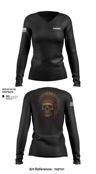 M100 73696196 Women's Long Sleeve V-neck Shirt - 100