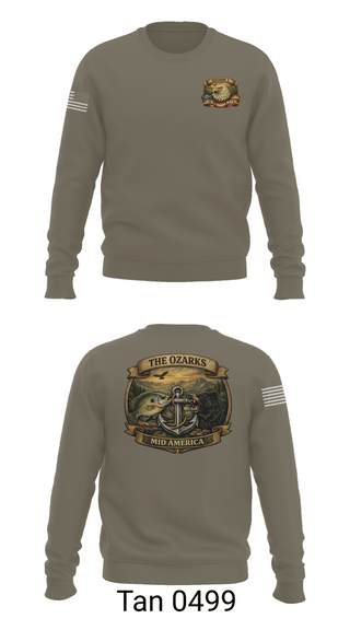 Crew Neck Sweatshirt, Ozark Mid America, Navy, Teamtime, Team time, sublimation, custom sports apparel, team uniforms, spirit wear, spiritwear, sports uniforms, custom shirts, team store, custom team store, fundraiser sports, apparel fundraiser