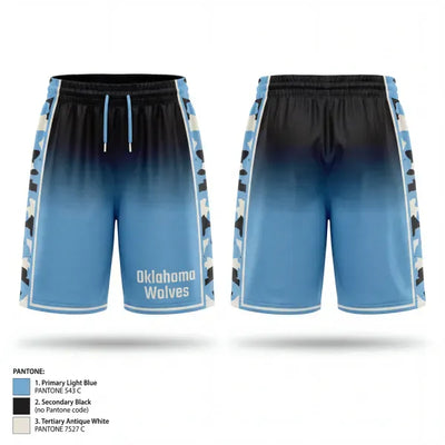 Oklahoma Wolves 64001040 Mens Reversible Basketball Shorts - 1