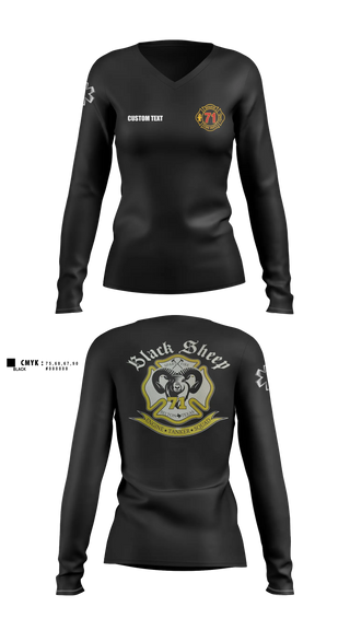 Womens Long Sleeve Vneck Shirt, Sparta Fire/Rescue, Fire Department, Teamtime, Team time, sublimation, custom sports apparel, team uniforms, spirit wear, spiritwear, sports uniforms, custom shirts, team store, custom team store, fundraiser sports, apparel fundraiser