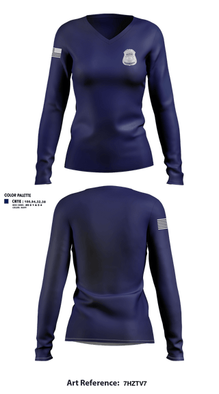 Womens Long Sleeve Vneck Shirt, Virginia State Police, Police, Teamtime, Team time, sublimation, custom sports apparel, team uniforms, spirit wear, spiritwear, sports uniforms, custom shirts, team store, custom team store, fundraiser sports, apparel fundraiser