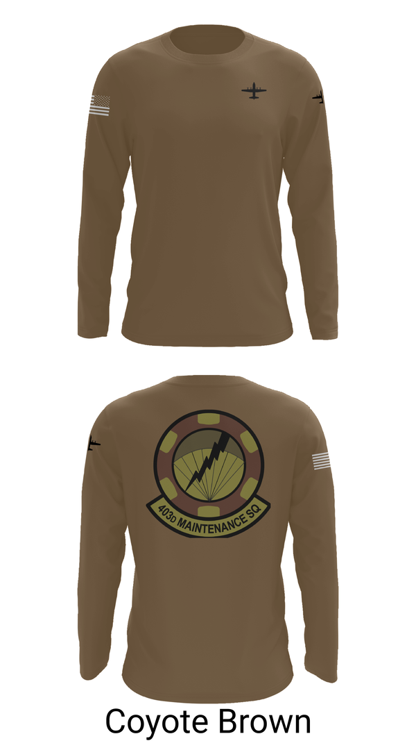 Long Sleeve Performance Shirt, 403 Maintenance Sqd, Air Force, Teamtime, Team time, sublimation, custom sports apparel, team uniforms, spirit wear, spiritwear, sports uniforms, custom shirts, team store, custom team store, fundraiser sports, apparel fundraiser