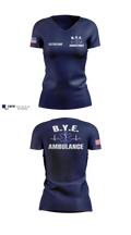 B.Y.E. AMBULANCE SERVICE INC. Women's Short Sleeve V-neck Shirt - 100