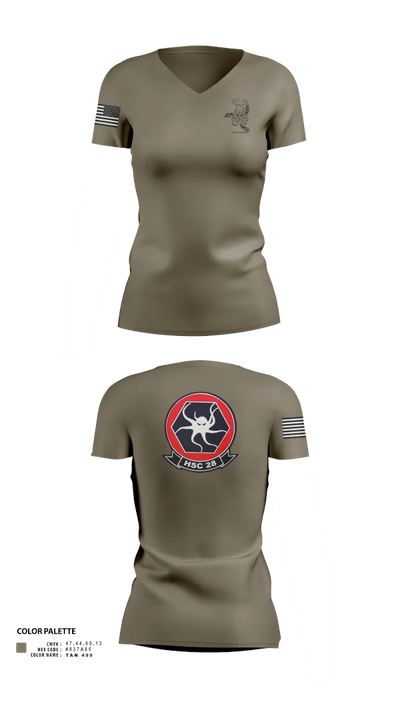 HSC-28 24989538 Women's Short Sleeve V-neck Shirt - 52