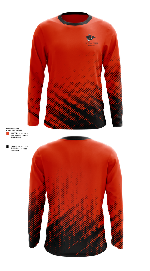 Long Sleeve Performance Shirt, Mineral Ridge Soccer, Men's Soccer, Teamtime, Team time, sublimation, custom sports apparel, team uniforms, spirit wear, spiritwear, sports uniforms, custom shirts, team store, custom team store, fundraiser sports, apparel fundraiser
