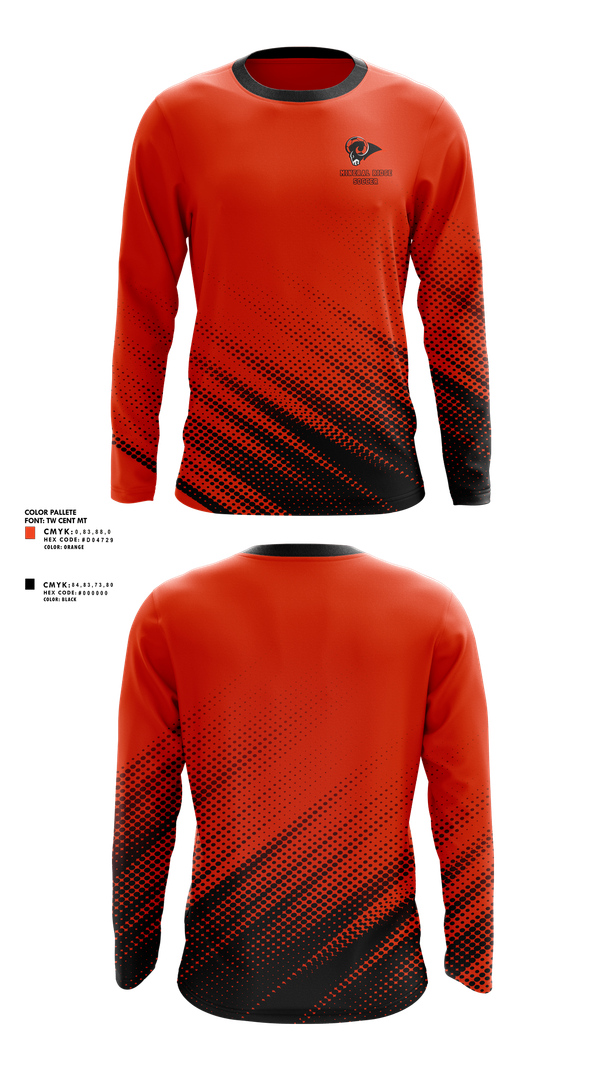 Long Sleeve Performance Shirt, Mineral Ridge Soccer, Men's Soccer, Teamtime, Team time, sublimation, custom sports apparel, team uniforms, spirit wear, spiritwear, sports uniforms, custom shirts, team store, custom team store, fundraiser sports, apparel fundraiser