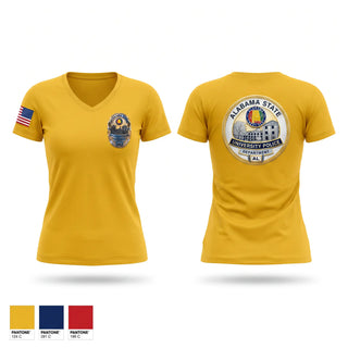 Womens Short Sleeve Vneck Shirt, Alabama State University Police Department, Police, Teamtime, Team time, sublimation, custom sports apparel, team uniforms, spirit wear, spiritwear, sports uniforms, custom shirts, team store, custom team store, fundraiser sports, apparel fundraiser