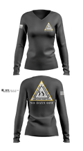 Fort Knox Fight Club Women's Long Sleeve V-neck Shirt - 2