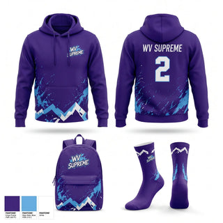 Hoodie, WV Supreme, Men's Basketball, Teamtime, Team time, sublimation, custom sports apparel, team uniforms, spirit wear, spiritwear, sports uniforms, custom shirts, team store, custom team store, fundraiser sports, apparel fundraiser