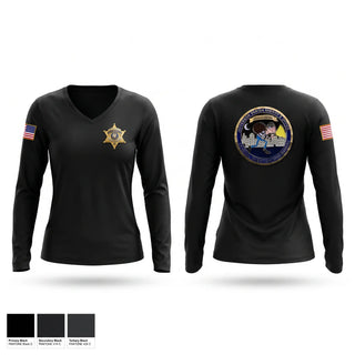 Womens Long Sleeve Vneck Shirt, Burglary Section, Police, Teamtime, Team time, sublimation, custom sports apparel, team uniforms, spirit wear, spiritwear, sports uniforms, custom shirts, team store, custom team store, fundraiser sports, apparel fundraiser