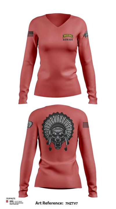 Scout plt HHT 3/278 ACR 94348798 Women's Long Sleeve V-neck Shirt - 103