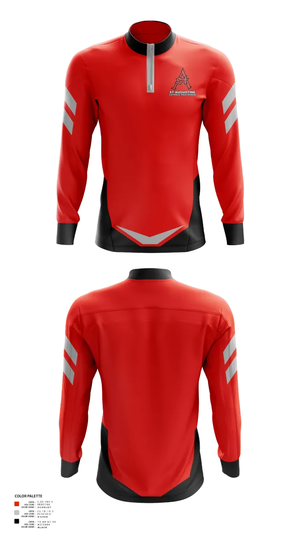 Quarter Zip Jacket, St Augustine Catholic High School, Spirit Store, Teamtime, Team time, sublimation, custom sports apparel, team uniforms, spirit wear, spiritwear, sports uniforms, custom shirts, team store, custom team store, fundraiser sports, apparel fundraiser