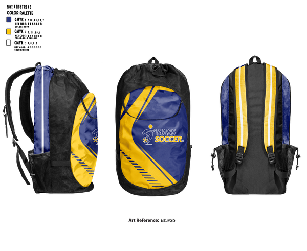 Gear Bag, Mass Soccer, Men's Soccer, Teamtime, Team time, sublimation, custom sports apparel, team uniforms, spirit wear, spiritwear, sports uniforms, custom shirts, team store, custom team store, fundraiser sports, apparel fundraiser