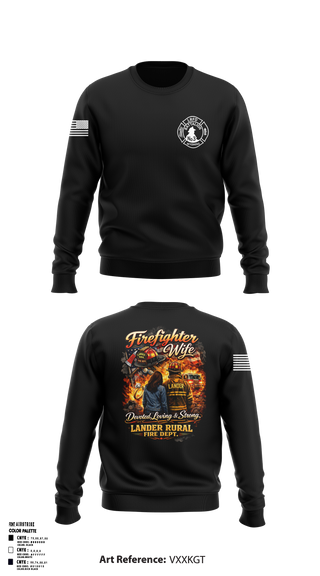 Crew Neck Sweatshirt, Lander rural fire, Fire Department, Teamtime, Team time, sublimation, custom sports apparel, team uniforms, spirit wear, spiritwear, sports uniforms, custom shirts, team store, custom team store, fundraiser sports, apparel fundraiser