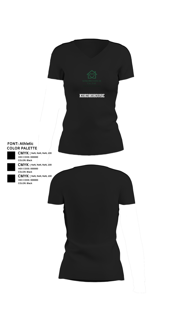 Womens Short Sleeve Vneck Shirt, KOKOROHOUSE, , Teamtime, Team time, sublimation, custom sports apparel, team uniforms, spirit wear, spiritwear, sports uniforms, custom shirts, team store, custom team store, fundraiser sports, apparel fundraiser