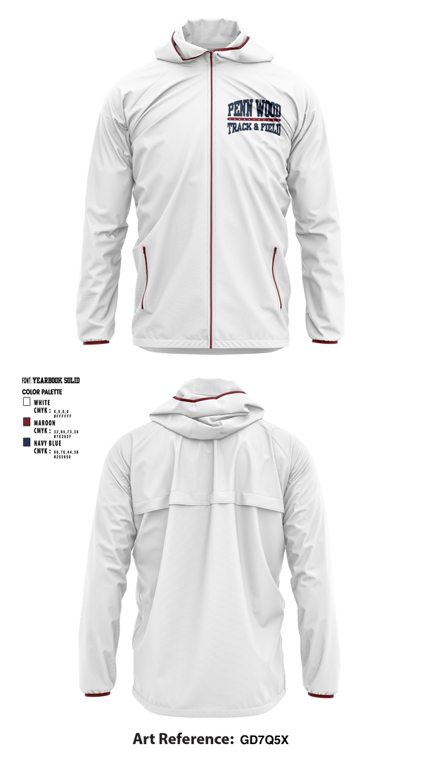 Windbreaker, PENN WOOD Highschool, Track & Field, Teamtime, Team time, sublimation, custom sports apparel, team uniforms, spirit wear, spiritwear, sports uniforms, custom shirts, team store, custom team store, fundraiser sports, apparel fundraiser