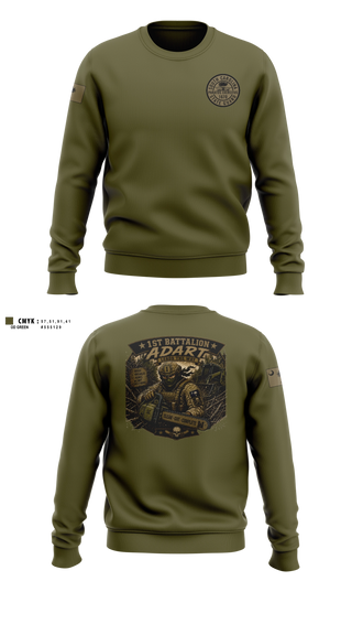 Crew Neck Sweatshirt, 1st Battalion, National Guard, Teamtime, Team time, sublimation, custom sports apparel, team uniforms, spirit wear, spiritwear, sports uniforms, custom shirts, team store, custom team store, fundraiser sports, apparel fundraiser