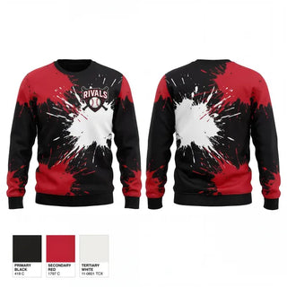Crew Neck Sweatshirt, Rivals Baseball, Baseball, Teamtime, Team time, sublimation, custom sports apparel, team uniforms, spirit wear, spiritwear, sports uniforms, custom shirts, team store, custom team store, fundraiser sports, apparel fundraiser