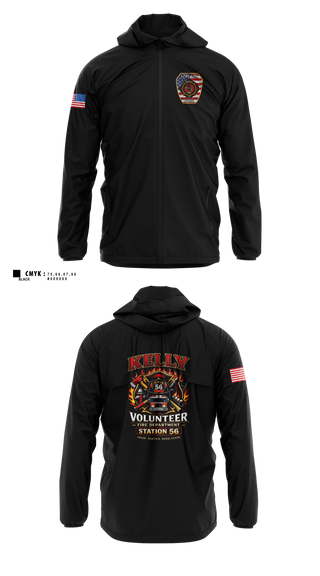 Windbreaker, Kelly volunteer fire department, Fire Department, Teamtime, Team time, sublimation, custom sports apparel, team uniforms, spirit wear, spiritwear, sports uniforms, custom shirts, team store, custom team store, fundraiser sports, apparel fundraiser